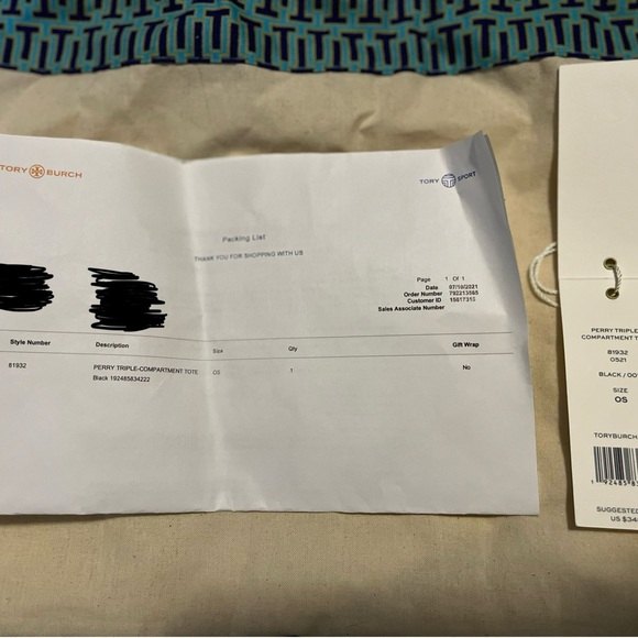 Tory Burch Black Leather Tote Bag - Picture 7 of 7